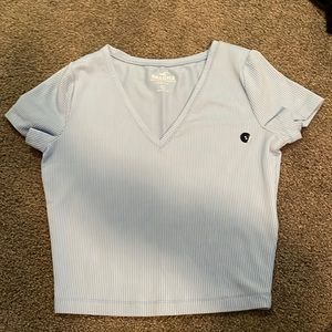 hollister baby blue baby tee